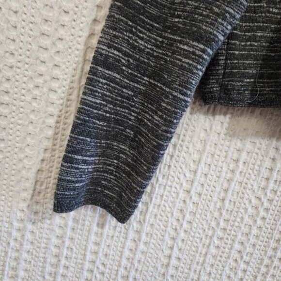 Vintage J.J. Basics Dark Gray Micro Mini Cropped Button Front Cardigan Medium - Picture 12 of 12